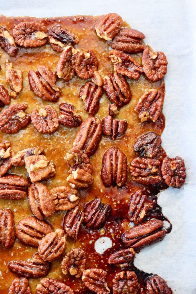 Sweet and Spicy Candied Pecans - Slice of Jess