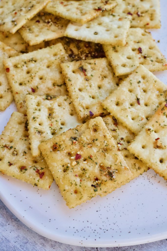 No Bake Spicy Chimichurri Party Crackers Recipe - Slice of Jess