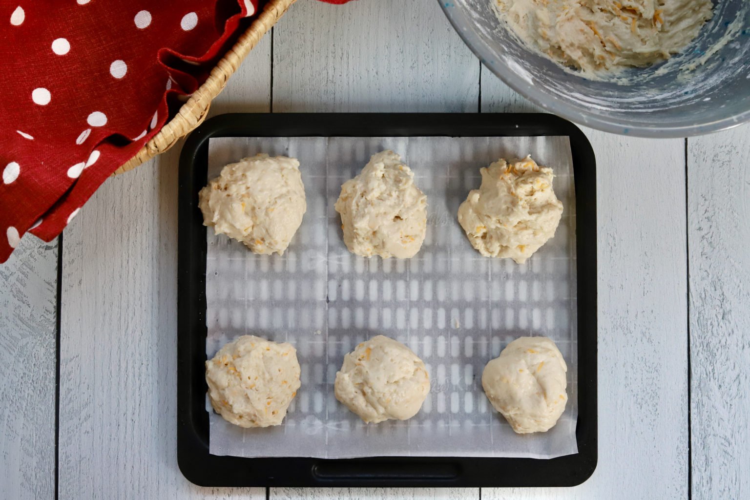 Air Fryer Garlic Cheddar Drop Biscuits Slice of Jess