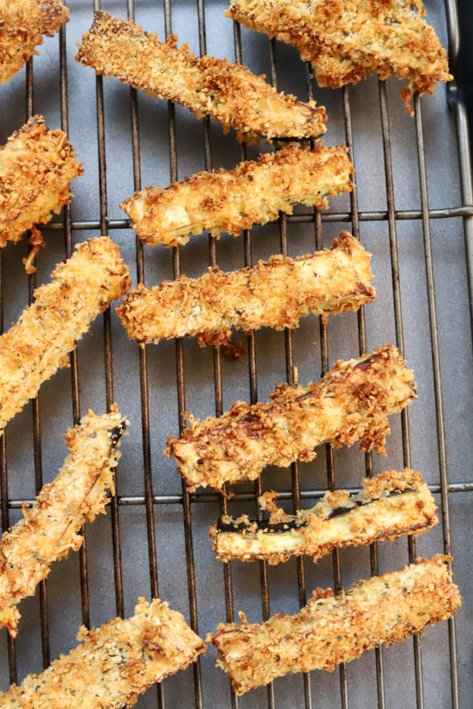 Crunchy Gouda Air Fryer Eggplant Fries - Slice of Jess