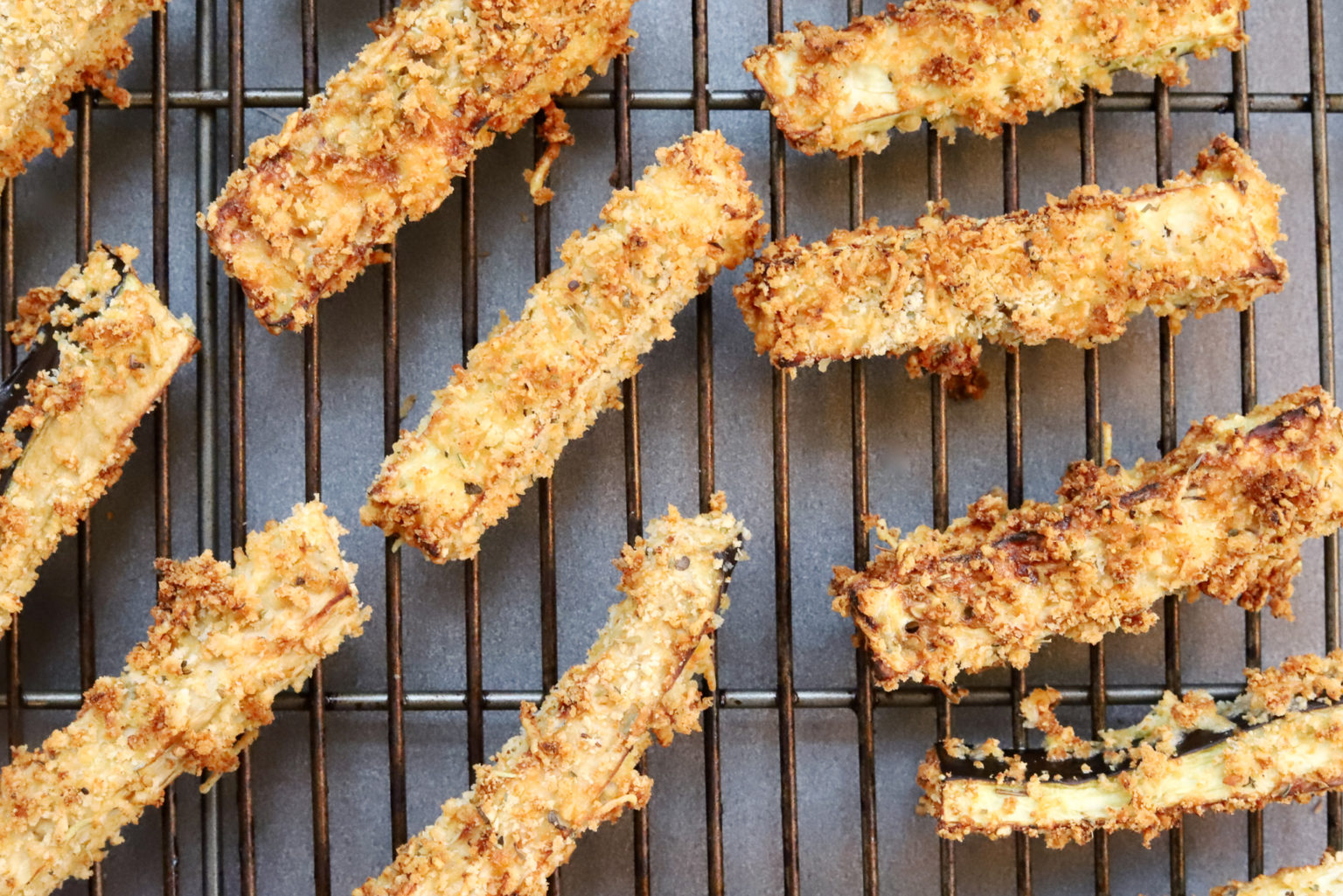 Crunchy Gouda Air Fryer Eggplant Fries - Slice of Jess