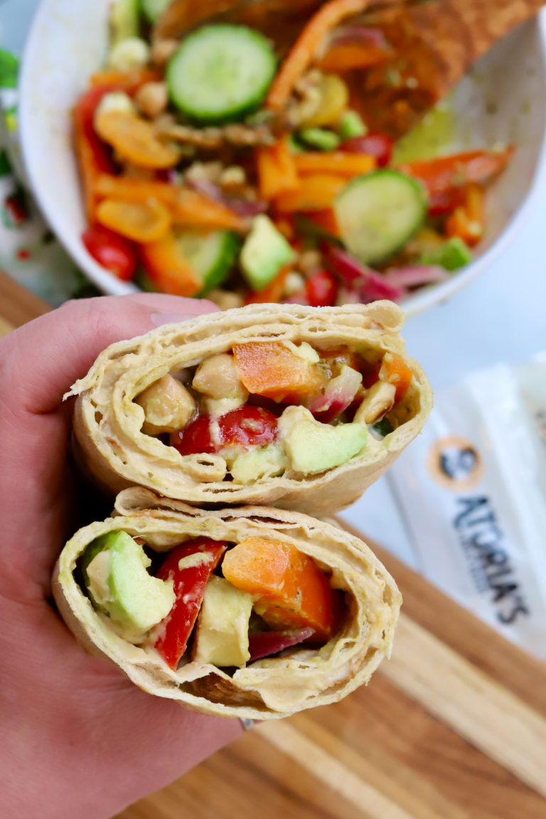 Absolutely The Best Veggie Packed Lavash Wrap - Slice of Jess