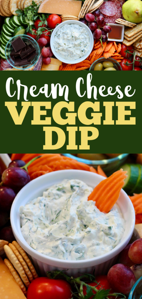 Fresh Herbs and Cream Cheese Veggie Dip - Slice of Jess