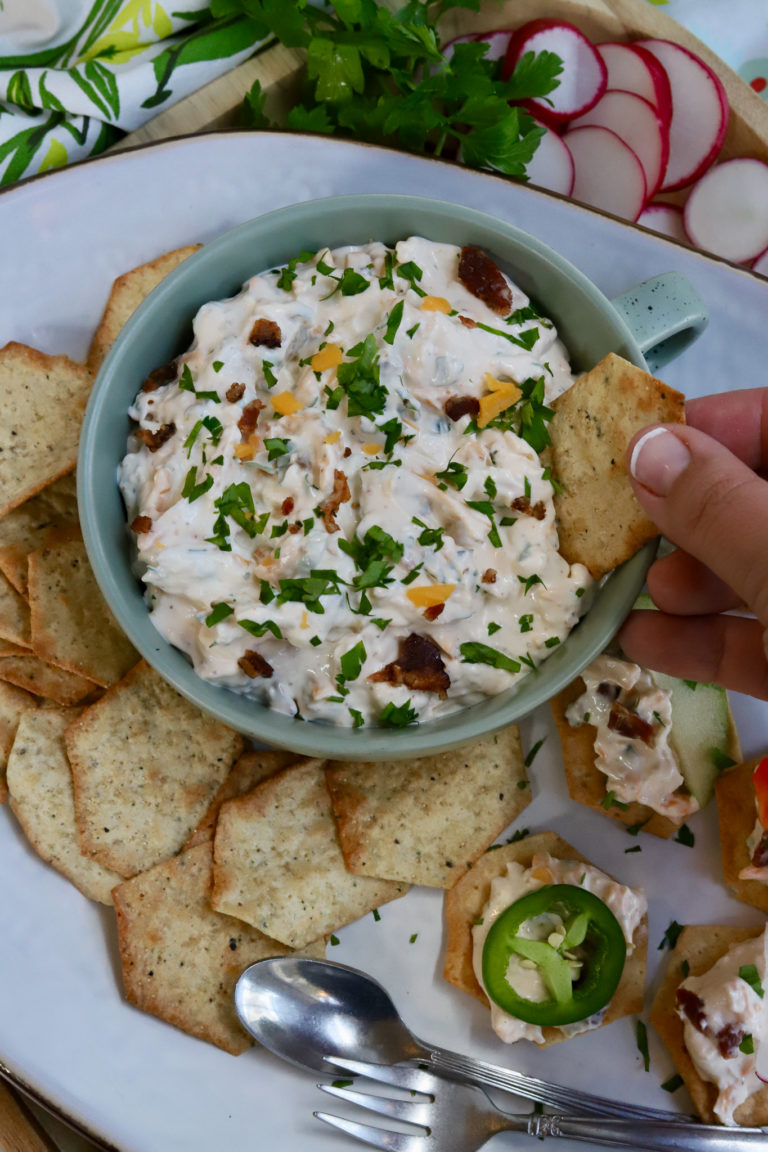 Bacon, Scallion and Cream Cheese Dip For Crackers Slice of Jess