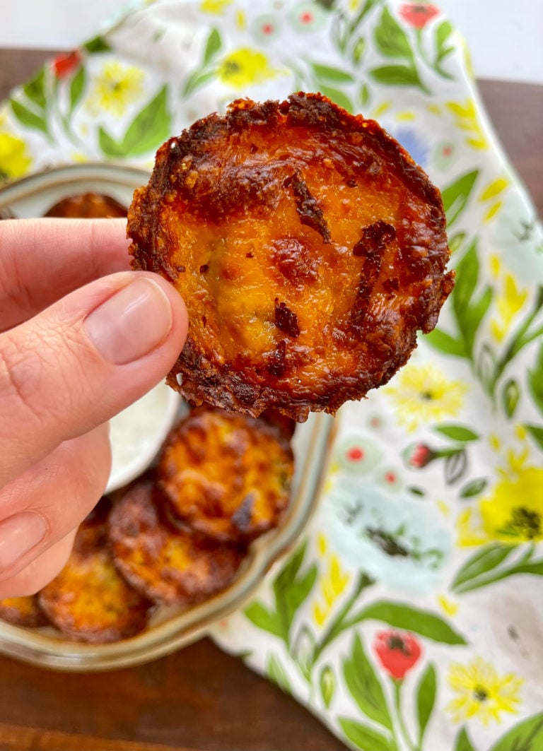 Crispy Cheesy Dill Pickle Chips Slice of Jess