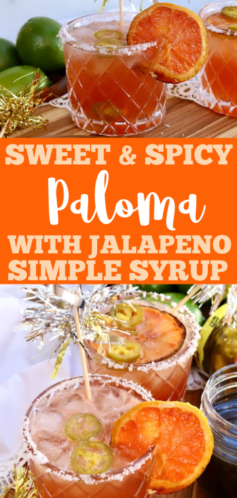 Spicy Paloma Cocktail Recipe With Jalape O Simple Syrup Slice Of Jess