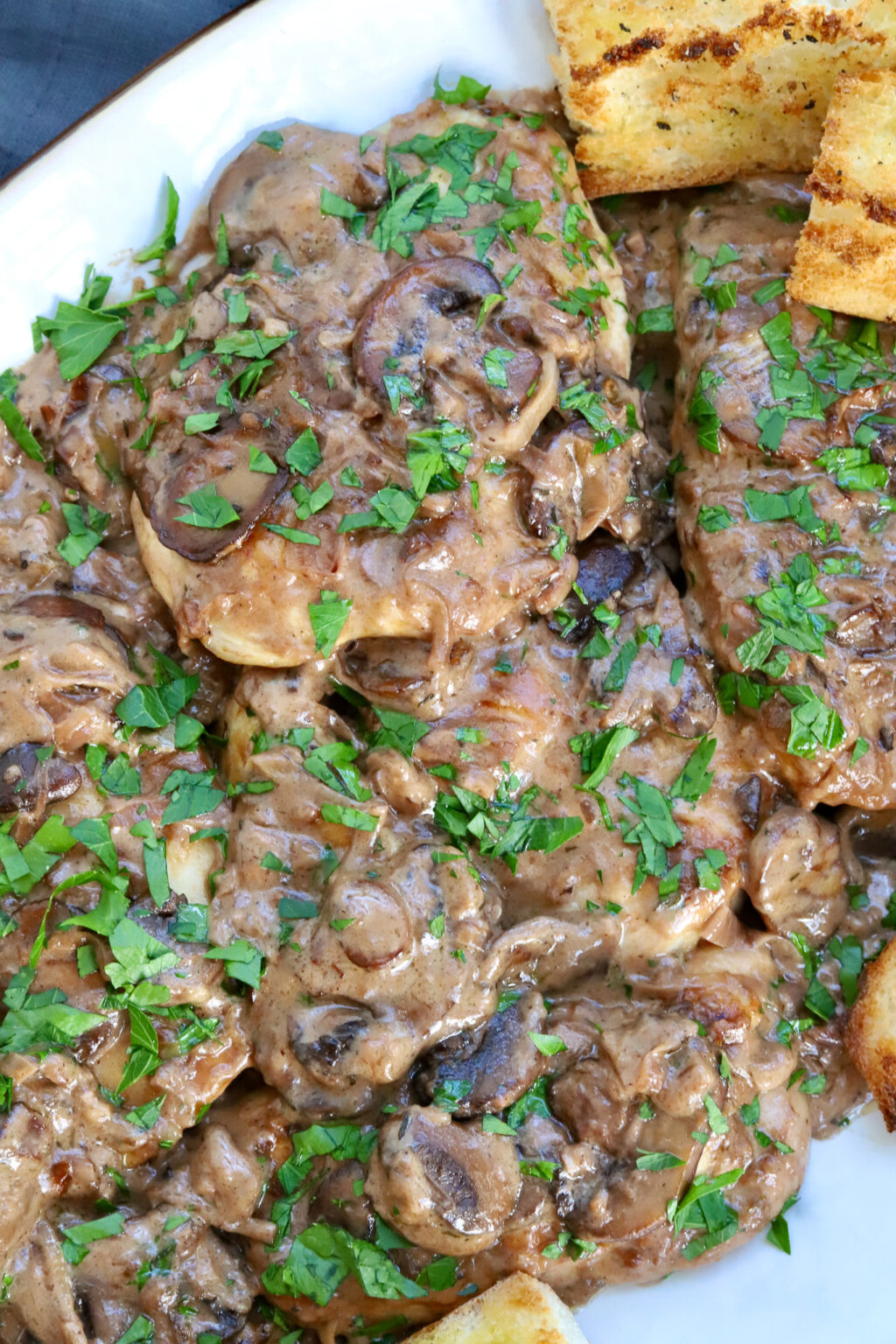 Creamy Sherry Vinegar Chicken and Mushroom Recipe Slice of Jess