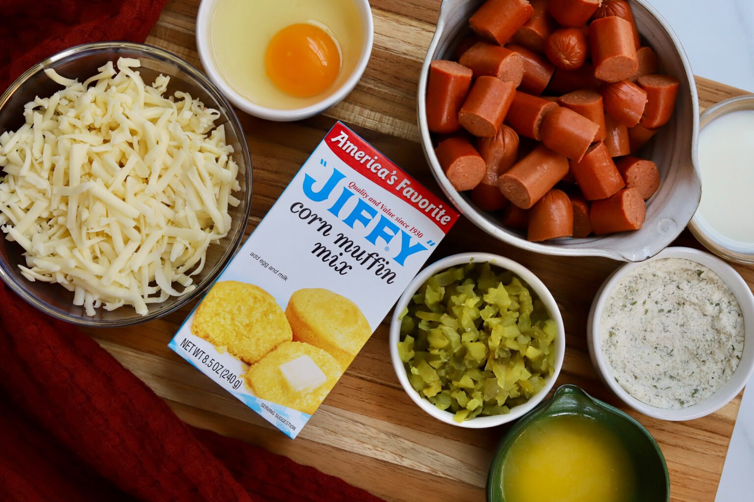 Cheesy Homemade Corn Dogs Spiked with Pickles Slice of Jess