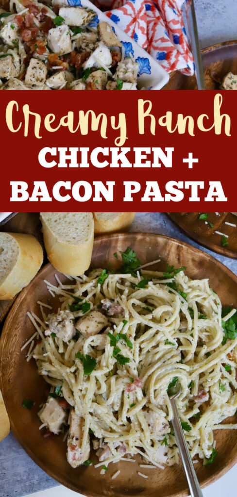 Easy Weeknight Chicken Bacon Ranch Pasta Slice Of Jess 5914