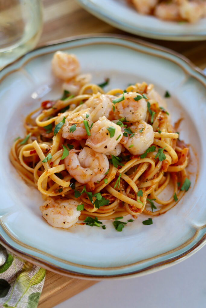 Smoky Shrimp Fra Diavolo Linguine by Rachael Ray - Slice of Jess