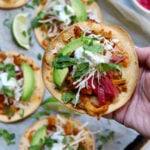 Shredded Chicken Tacos with Toppings