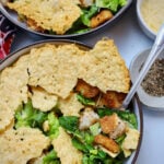 Caesar Salad with Crispy Crunchy Chicken Strips and Parmesan Crisp