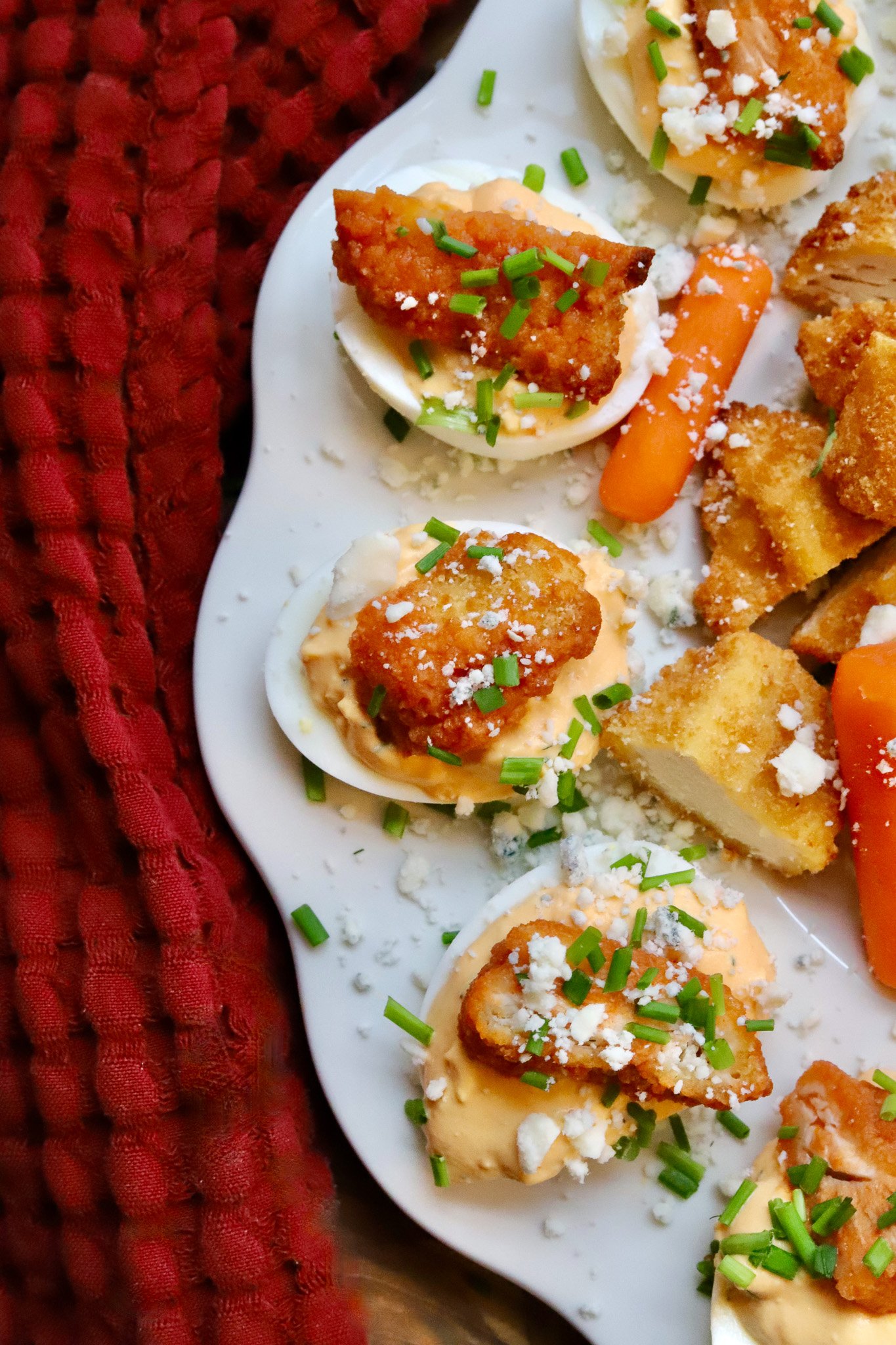 Deviled Eggs Recipe with Buffalo Chicken
